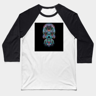 Electroluminated Skull - Cyberpunk Baseball T-Shirt